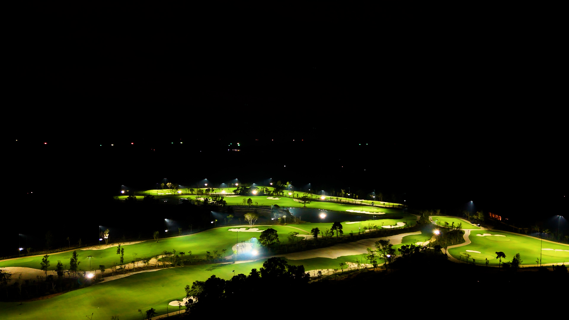 Eschuri Vung Bau Golf Course Phu Quoc, Vietnam at night